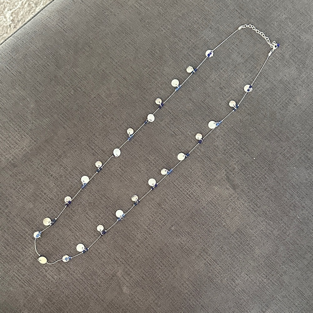 Elegant Blue and Silver Necklace